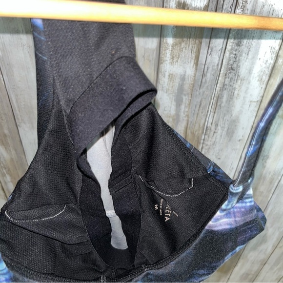 Athleta Blue Plaid Optimism Tank with Built in Bra - Picture 8 of 9